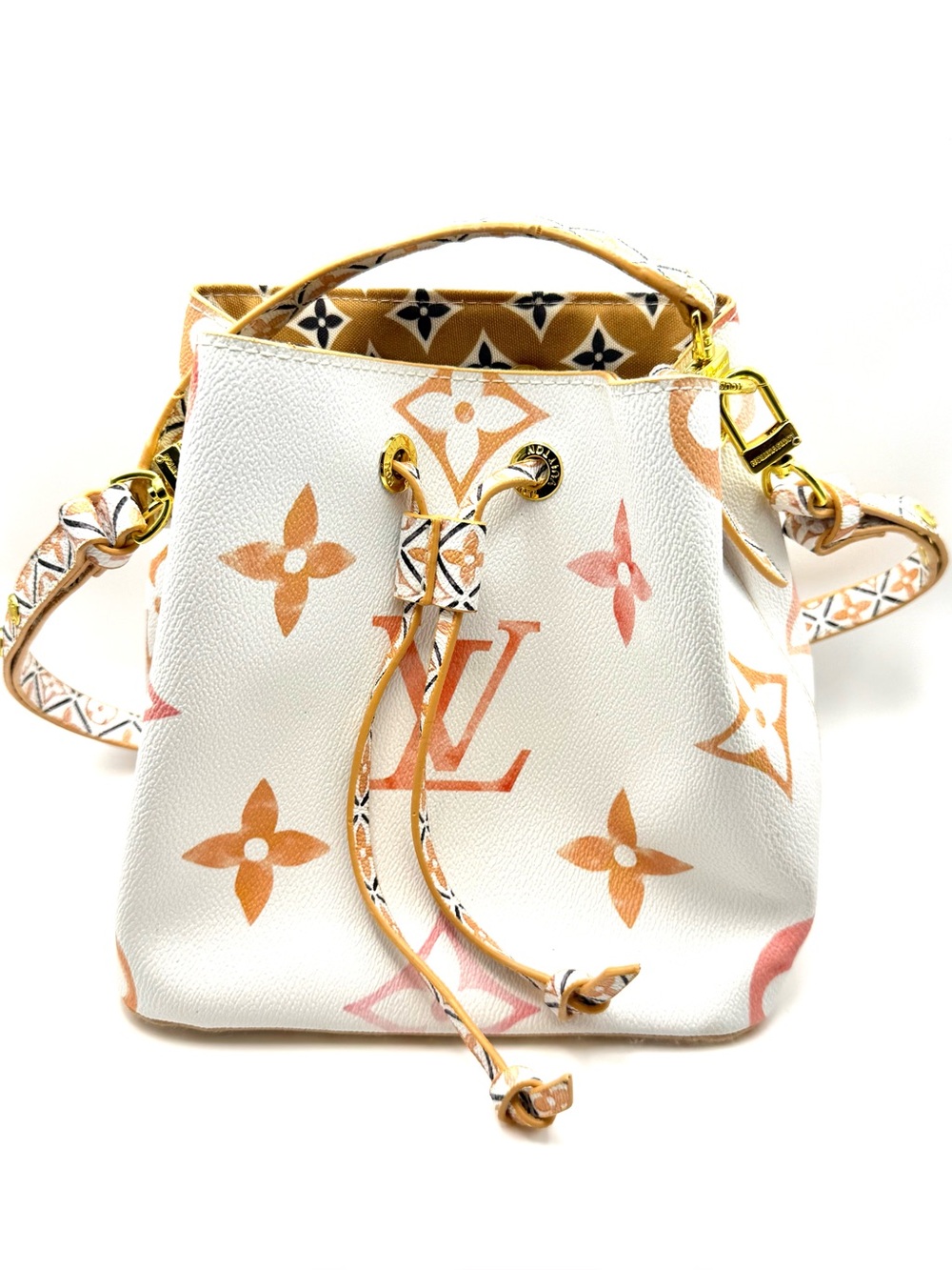 Multicolor Monogram Mini Bucket Shoulder Bag